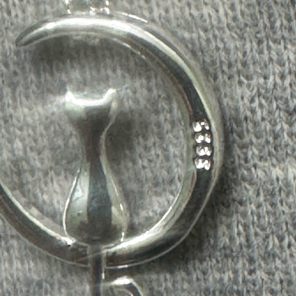 Sterling Silver Cat Pendant Necklace